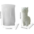 thumbnail image 3 of Molde de silicona 3D pequeñas Alpacas, vela de animales, herramienta de fabricación de jabón de yeso de resina, molde para hornear Chocolate, decoración del hogar, Animal, 3 of 5