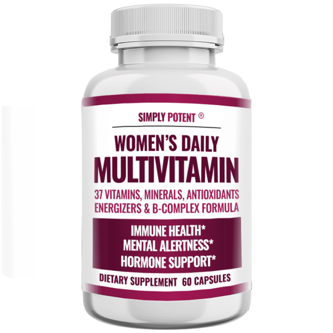 Simply Potent Women's Daily Multivitamin with Vitamin C D Zinc B Complex Biotin Cranberry 60 Capsules