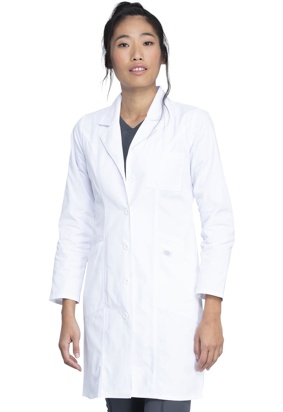Dickies Medical Scrubs EDS Signature White Men's Lab Coat 37" Sz S-XXL 