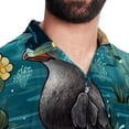 thumbnail image 5 of Platypus Men's Short Sleeve Hawaiian Beach Shirts, Casual Printed Button Down Spread Collar Tops, Summer Unisex Style, 5 of 6
