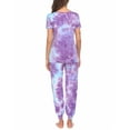 thumbnail image 5 of Ekouaer Womens Pajama Sets Short Sleeve Lounge Sets for Women Jogger Pajama Set 2 Piece Pj Sets, 5 of 6