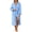 Blue-D, variant on Women's Hooded Plush Bathrobe Tie Waist Long Soft Fluffy Fleece Home Robe with Pockets for Spa Shower Daily Wear Winter Nightgown Gray
