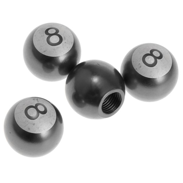 4PCS Gris Rueda Neumático Neumático Válvula Vástagos Tapas de Cubierta de Polvo de Aire para Coche Camión 8 Yotijar Tapa de los vástagos de la válvula de aire del neumático de la rueda