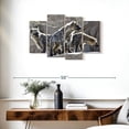 thumbnail image 3 of Elephant Stock Cackle Of Hyenas Wall Art - Horizontal Multi Panel Canvas - Living Room Wall Decor - Animal Multi Panel - Gray And Beige Decor - 36" x 22", 3 of 8