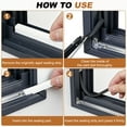 thumbnail image 5 of Uxcell Window Weatherstrip Seal (10ft x 1/4") - Bulb Bubble Kerf Noise Reduction Rubber Flange Window Weatherstrip Seal for Door Frame Windows Card Slot, Black, 5 of 6