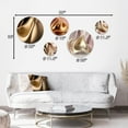 thumbnail image 4 of Designart "Subtle Sophistication In Exquisite Pink And Gold I" Abstract Liquid Ink Metal Wall Art Set of 5 Piece, 4 of 5