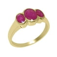 thumbnail image 1 of LBG British Made Solid 9k Yellow Gold Natural Ruby Womens Anniversary Ring - 33 size options - Size 12, 1 of 6