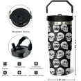 thumbnail image 2 of 30 oz Skull Flip Tumbler with lid and Straw,Skull CoffeeTravel Mug Cup Water Botter,Skull Gifts for Women,Goth Stuff Decor Accessories, 2 of 6