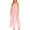 Pink, variant on Women Layered Ruffle Hem Tulle Summer Slip Long Dress for Cocktail Beach