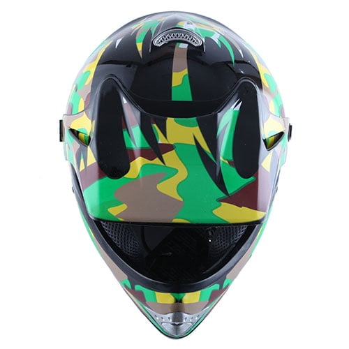 wow youth kids motocross bmx mx atv dirt bike helmet spider green