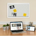thumbnail image 3 of PinPix ArtToFrames 22x34 Custom Cork Bulletin Board Peaks Modern Pattern Grey   Poster Board Has a Fabric Style Canvas Finish, Framed in Satin White Frame (PinPix-1794), 3 of 6