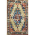 thumbnail image 1 of Mohawk Home Prismatic Kellen Gold Traditional Ornamental Oriental Precision Printed Area Rug, 5'x8', Gold & Blue, 1 of 8