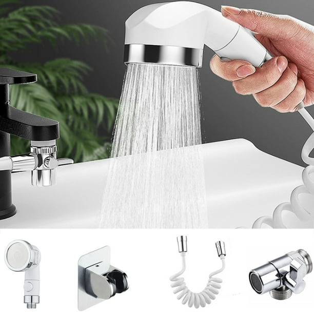 Wall Mounted Handheld Shower Head Spray W/ Diverter Valve ...