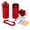C-Red, variant on Travel Spice Container with Spoon - Mini Aluminum Storage Jar for Camping, Portable Aluminum Spice Shaker, Small Airtight Dispenser