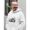 thumbnail image 2 of Colorful Racing Car Hoodie Men - Men Hoodie, White, Medium, 2 of 4