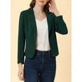 thumbnail image 6 of INSPIRE CHIC Women's Blazer Open Front Wear-to-Work Summer Crop Suit Jacket XL Green-Solid, 6 of 8