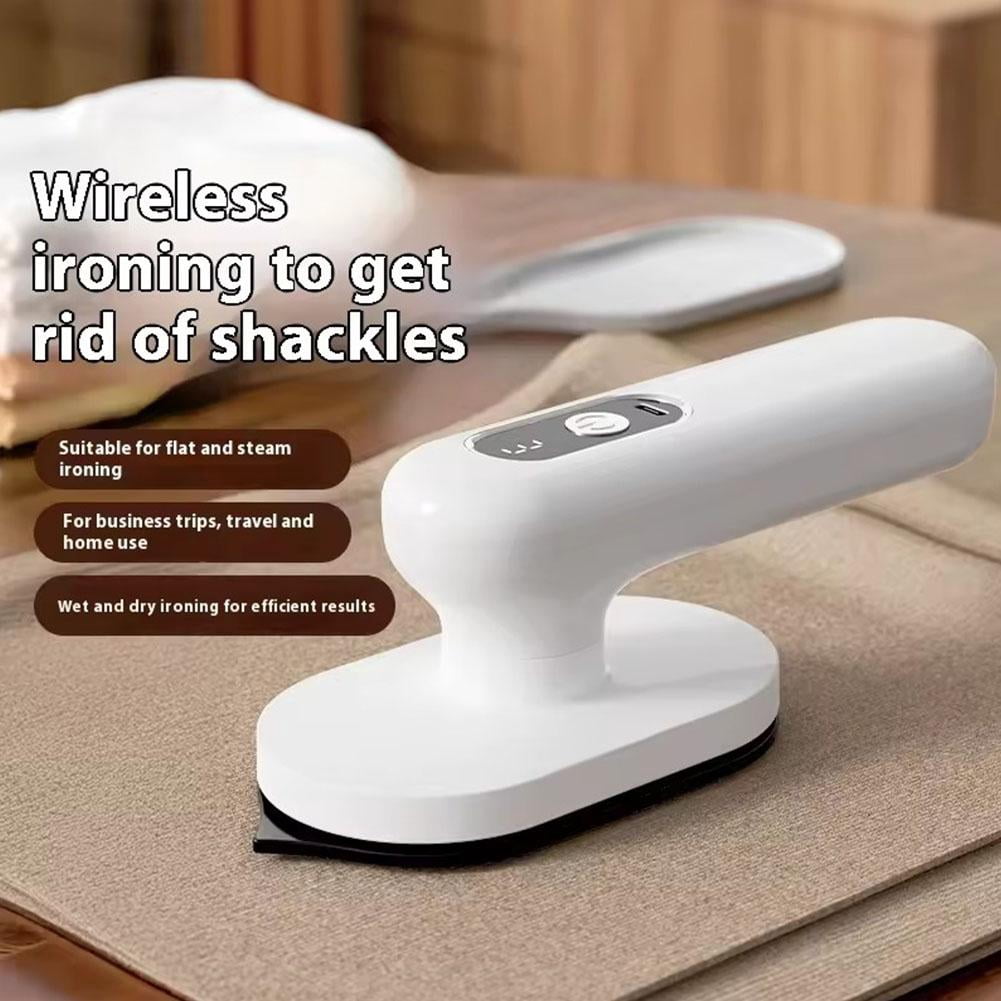 Mini Travel Steam Iron Cordless, 30S Fast Heat-up Steamer Clothing with 90 Handle, Handheld Portable Clothes Rotatable Stea