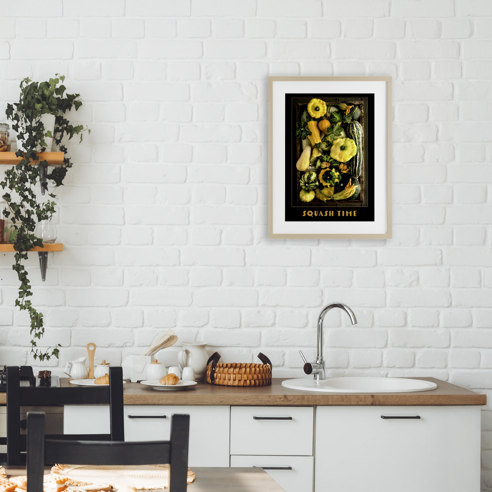 Stupell Industries Squash Time Vibrant Vegetables Birch Framed Print Under Glass, design by Carl Kravats