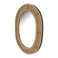 thumbnail image 3 of Brinley Tan Rattan-Bamboo Oval Boho Wall Mirror, 3 of 6