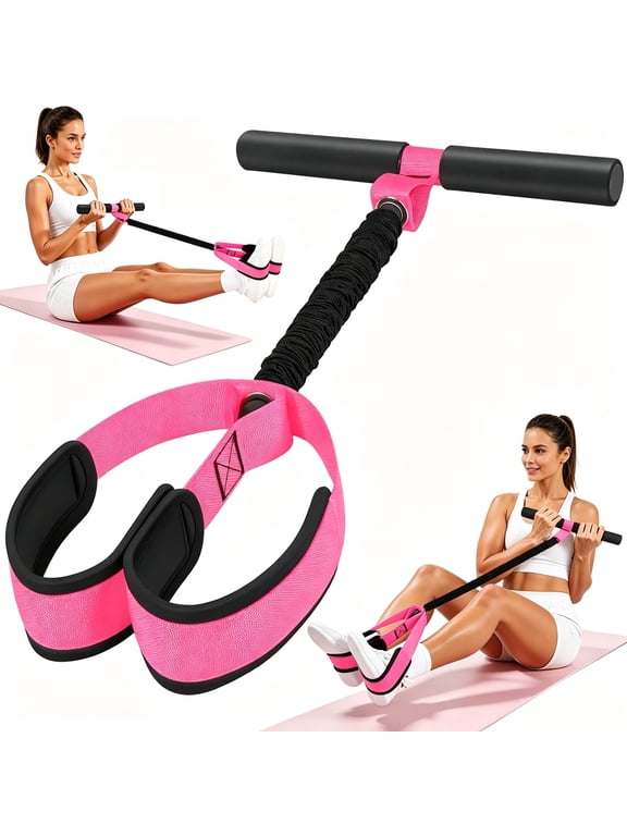 Upgraded Pedal Resistance Band with Handle,Multifuction Fitness Bands for Full Body Training,Core,ABS,Legs,Glutes,Arms,Pilates,Yoga,Physical Therapy,Strength,Sit Up Equipment for Home Workout
