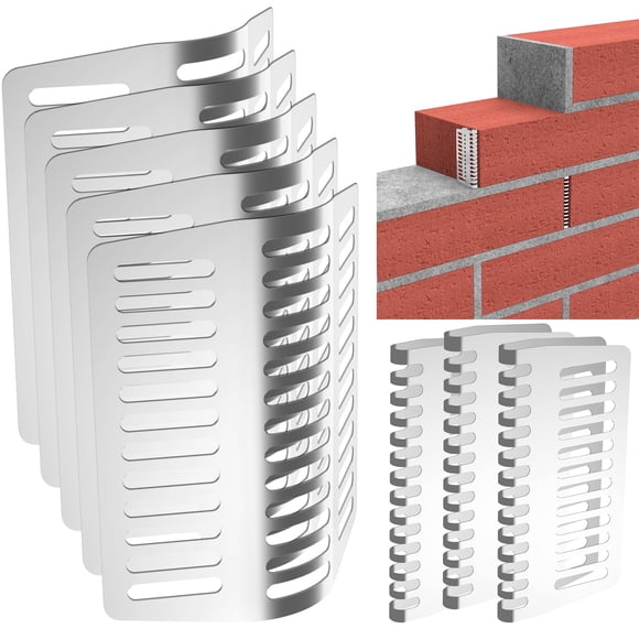 30 Pcs Weep Hole Covers for Brick Walls, Curved Spring Stainless Steel Hole Filler, 2.75" Vent Covers with Arched Design, Block Mice and Insects, Ventilation and Aestheti