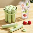 thumbnail image 5 of Long Ice Stick Silicone Mold For Water Bottle, Easy Release Tray With Lid For Freezer, Compact Ice Maker For Juice Coffee, Green, 5 of 5