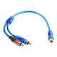 thumbnail image 2 of Cable de audio RCA para amplificador de audio de coche, para sistema de audio, altavoz estéreo 1 hembra por 2 machos, 2 of 9