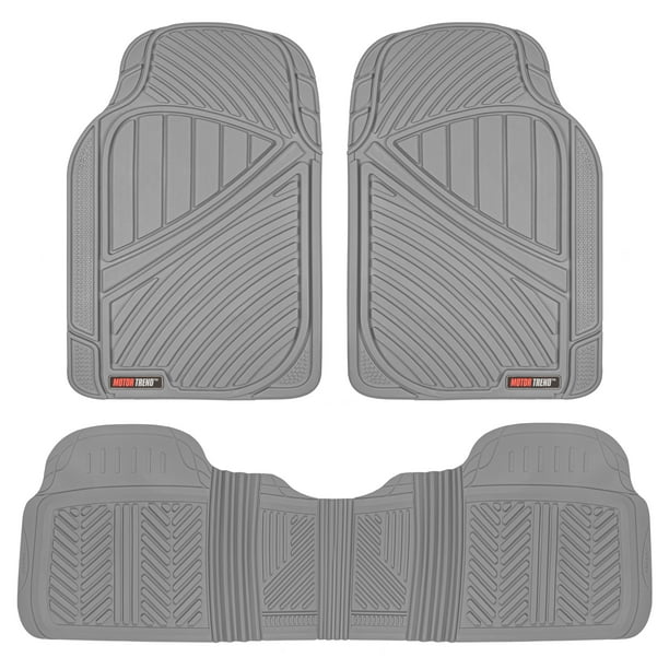 4 PCS RUGGED TUFF FLOOR MATS BLACK NEW UNIVERSAL SEMI CARPET HEAVY DUTY TRIM CUT 702334239889 US