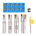 thumbnail image 4 of Accusize 4 Pc 90 Deg Indexable End Mill Set with Apkt11t3 Inserts, Cutter Diameter Includes 1/2'', 5/8'', 3/4'' and 1'', 0028-8416, 4 of 13