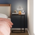 thumbnail image 6 of C Shaped End Table with Metal Frame - Modern Slim Sofa Side Table for Living Room, Grey, 6 of 9