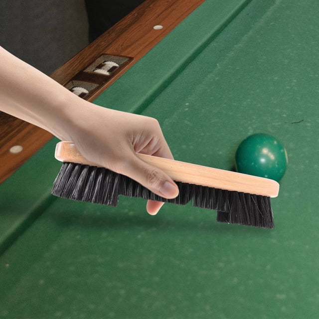 WRISTBIQUE 2Pcs Pool Table Brush Set for Billiard Table Cleaning with High Grade Bristles Wood Tool