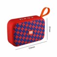 thumbnail image 3 of Radio FM Altavoz estéreo de música compatible con Bluetooth para computadora PC (Rojo floral) Ehuebsd Para estrenar, 3 of 6