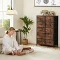 thumbnail image 6 of CONCETTA 10-Drawer Fabric Storage Cabinet for Adults, Organizer Furniture for Living Room, Office, Kitchen, Hallway, Rust, 6 of 8