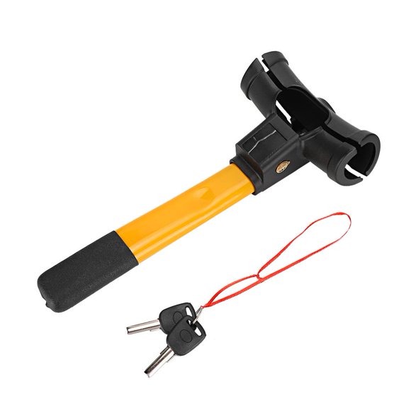 Fugacal Steering Wheel Lock Car Anti Theft T-Type Steering Wheel Lock With 2 Pcs Keys Universal Aluminum Alloy Auto Security Steering Wheel Locking Devices
