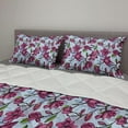 thumbnail image 2 of Magnolia Comforter & Sham Bedding Set, Flowering Branches with Thriving Petals and Leaves Coming of the Spring Theme, 3 pcs Duvet Set Microfiber Filling Quilt, 5 Sizes, Multicolor, by Ambesonne, 2 of 4