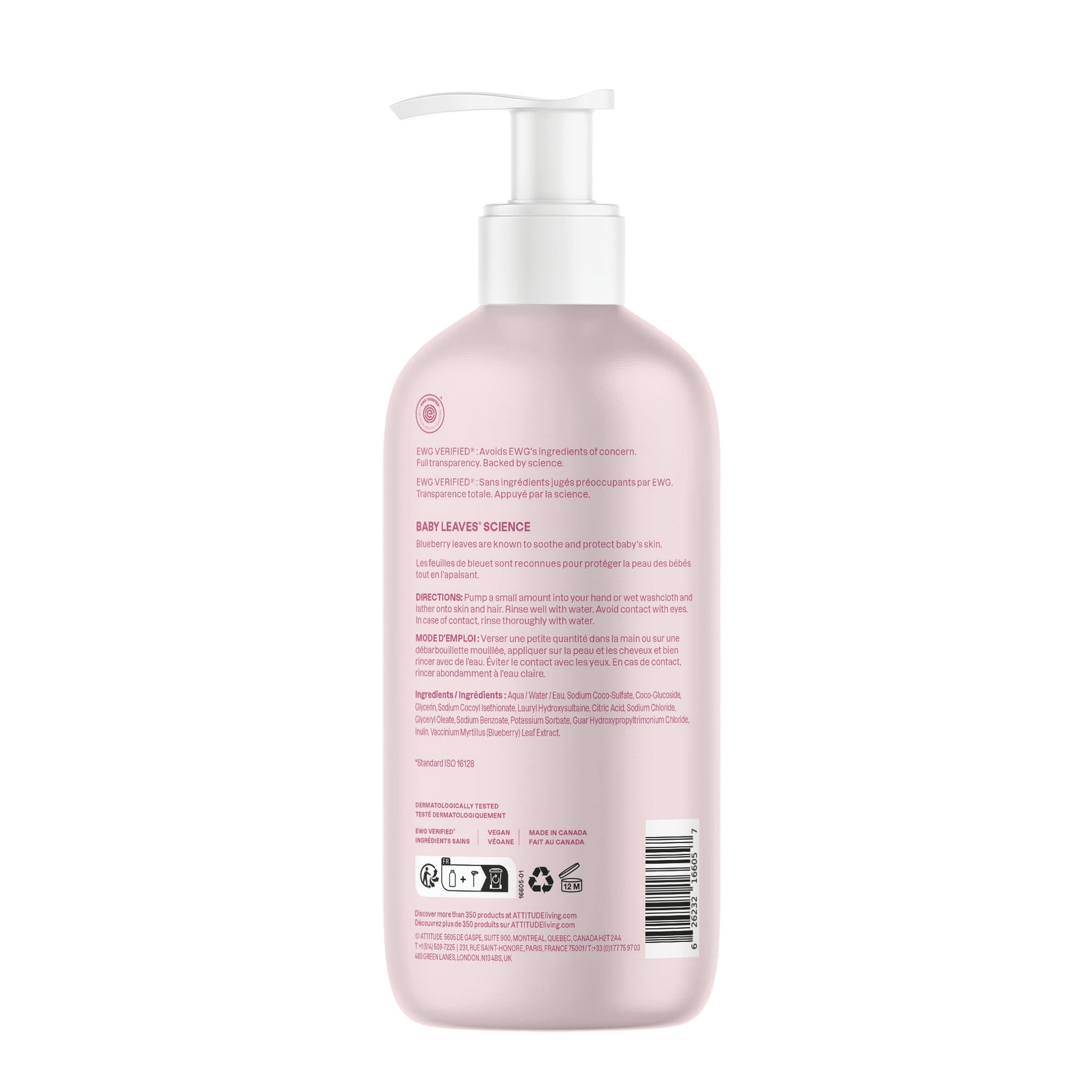 Attitude Baby Leaves 2-in-1 Shampoo & Body Wash - Unscented