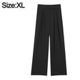 thumbnail image 2 of Pantalones de oficina estilo palazzo con bolsillos y cintura alta para mujer, 2 of 7