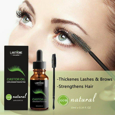 Castor Seed Eyelash Growth Essential Oil Nourishing Thicken Eyelashes Eyebrows Eyelash Growth Product (1 (Best Eyebrow Growth Products Uk)