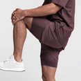 thumbnail image 6 of Athletic Gym Shorts Men 2 in 1 Summer Elastic Waist Breathable Workout Running Shorts with Compression Liner Pockets, 6 of 6