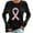 Black, variant on Pink Ribbon Shirt for Women Breast-Cancer Support T-Shirts Long Sleeve Crew Neck Pullover Shirts