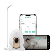 CuboAi New Model Smart Baby Monitor 3: Sleep Safety Alerts for Covered Face Rollover, 2.5K QHD Night Vision WiFi Camera, 2-Way Audio, Humidity Sensor, Lullabies. App Control (Floor Stand Set)
