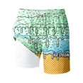 thumbnail image 5 of CONZONE Mens Swim Trunks With Mesh Liner Ice Cream Graphic Board Shorts for Men Elastic Waist Drawstring Lightweight Quick Dry Summer Beach Swim Shorts, 5 of 5