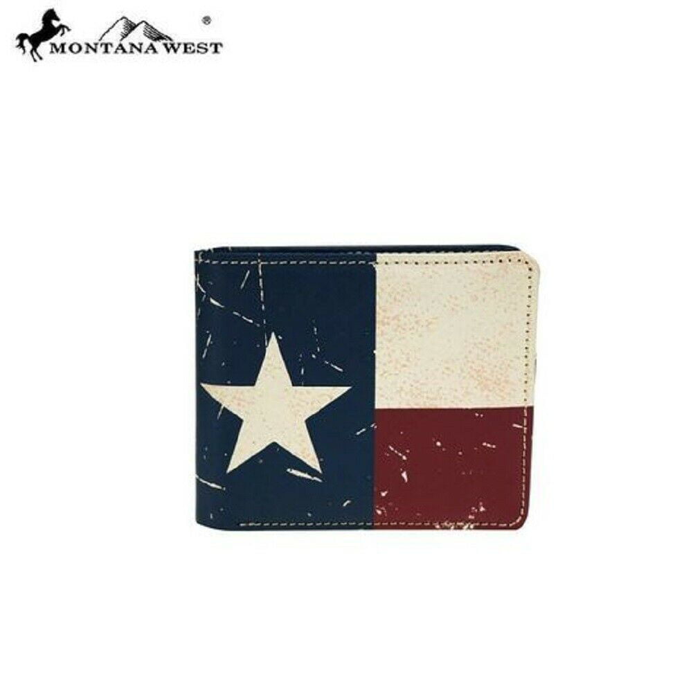 Custom Texas Silver Seal and American Flag A Green Digital Camo long wallet