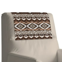 Xixirimido Leather Recliner Headrest Cover Washable Recliner Headrest Protector Aztec Tribal Leopard Print Non Slip Chair Head Cover for Sofa Couch Furniture Decor, 1Pcs