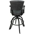 thumbnail image 2 of Tobias Designs Miami 30" Fabric & Metal Bar Stools on A Base in Black/Gray, 2 of 3