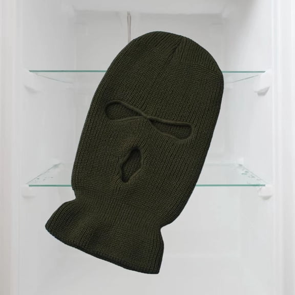 2 in 1 Ski Mask 3 Hole Full Face Cover Winter Windproof Cycling Accessories for Men Women(Military Green)