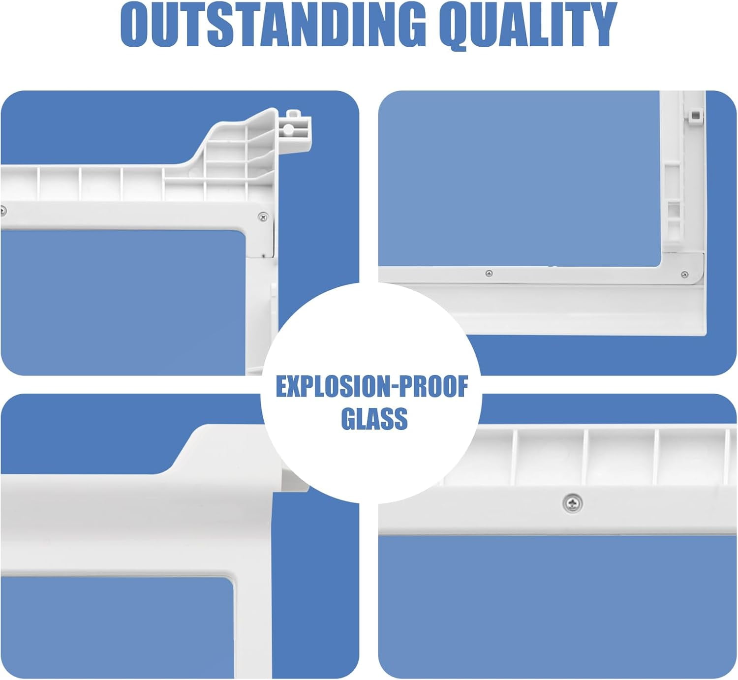 WPW10276341 Refrigerator Glass Shelf Assembly Compatible With Whirlpool, Kenmore, Maytag Refrigerator Shelf Replacement - Replaces AP6018409, W10276341, 1566982
