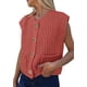 thumbnail image 1 of Chaleco tipo suéter PRETTYGARDEN para mujer, verano, sin mangas, rojo, XL, 1 of 9
