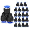 thumbnail image 1 of Uxcell 20-Pack Accesorio de Unión de Manifold en Línea, Divisor en Y 10mm(3/8") OD Accesorios de Tubo Neumático de Conexión Rápida, 1 of 6