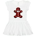 thumbnail image 3 of Inktastic Buffalo Plaid Gingerbread Man Girls Toddler Dress, 3 of 5
